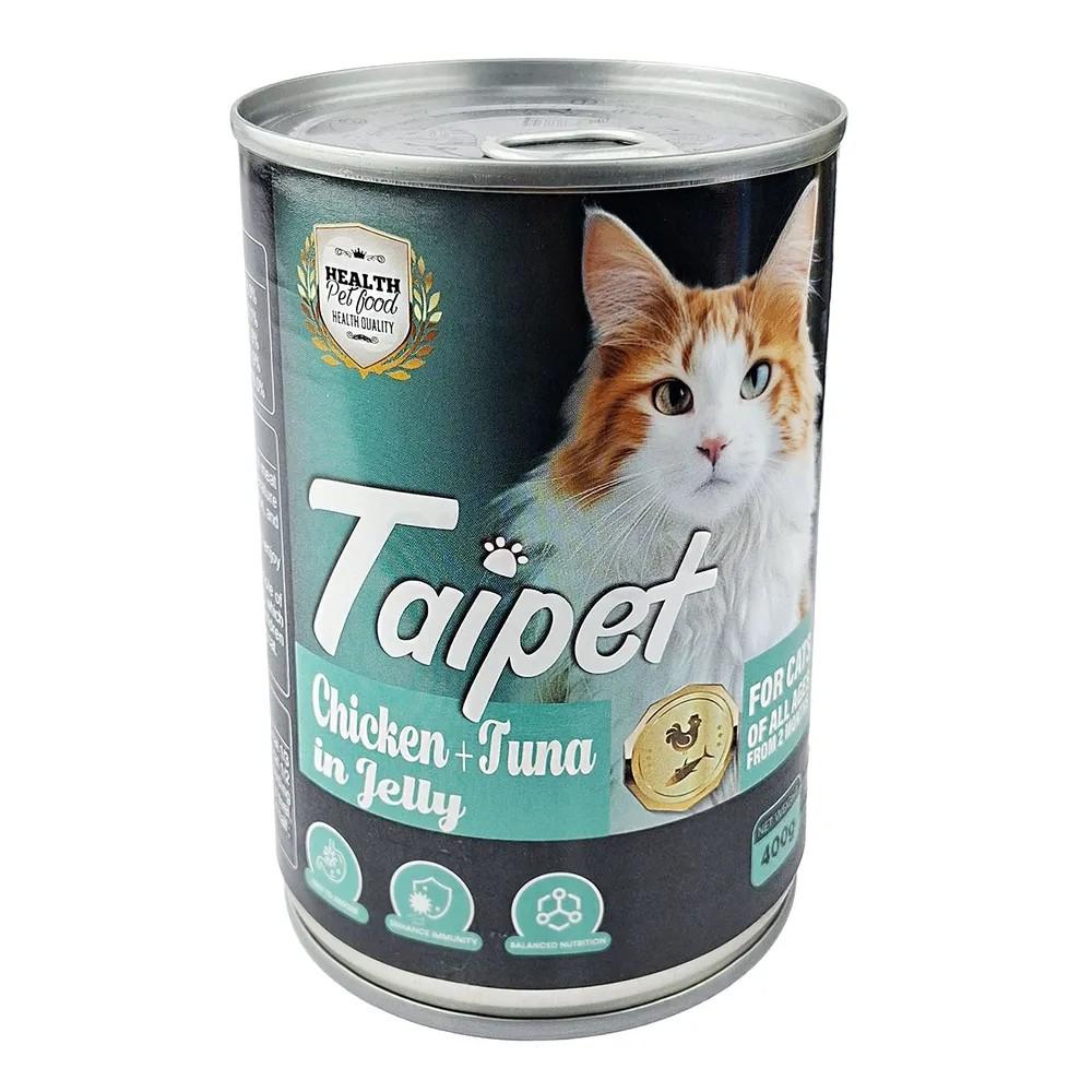 1778323450_Taipet-Can-Cat-Food-Chicken-and-Tuna-in-Jelly-400g-111111111112028129.jpg Taipet Can - Image 1
