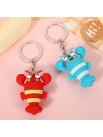 Cute Cartoon Crab And Shrimp Keychain Pendant, Creative Keyring Decoration For Car Keys, Backpack, Wallet - Image 2