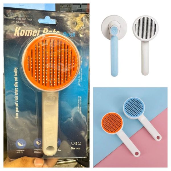 Komei Pets Brush Self Cleaning Slicker Brush Cat & Dog
