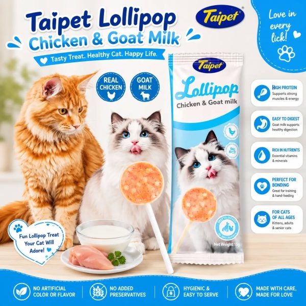 Taipet Lollipop Chicken & Goat Milk 1.5g