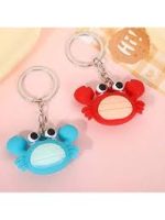 Cute Cartoon Crab And Shrimp Keychain Pendant, Creative Keyring Decoration For Car Keys, Backpack, Wallet - Image 3