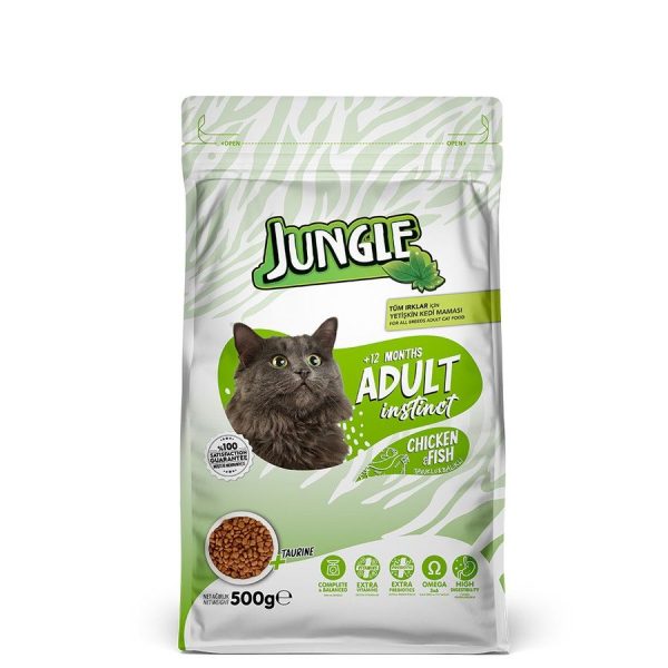 Jungle 500 Gr Chicken-Fish Adult Cat Food