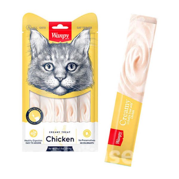 Wanpy Creamy Treats for Cats with Chicken 70g