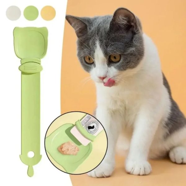 Cat Strip Feeder Spoon Long Handle